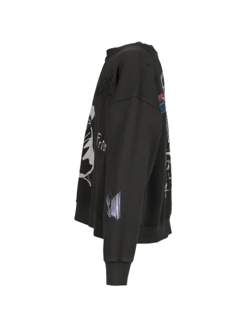 Song For The Mute distressed graphic-print sweatshirt