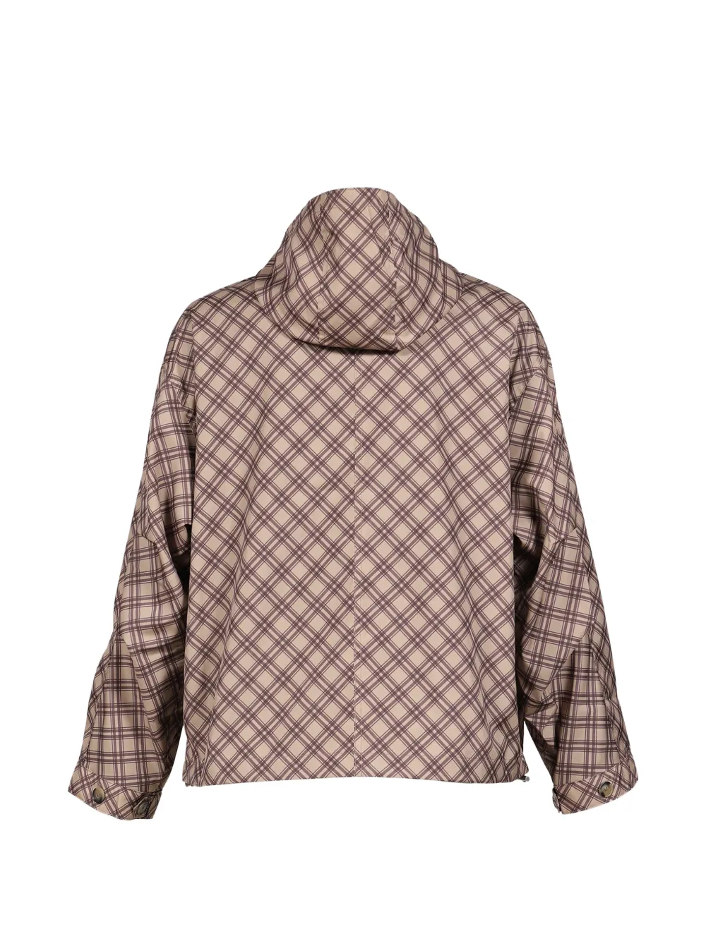 RASSVET Jack met capuchon en tartan-ruit Bruin