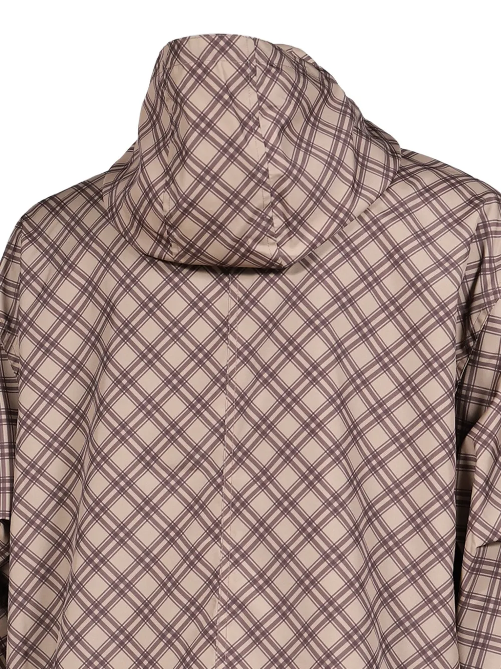 RASSVET Jack met capuchon en tartan-ruit Bruin