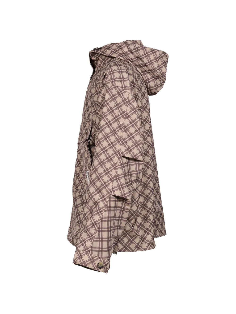 RASSVET Jack met capuchon en tartan-ruit Bruin