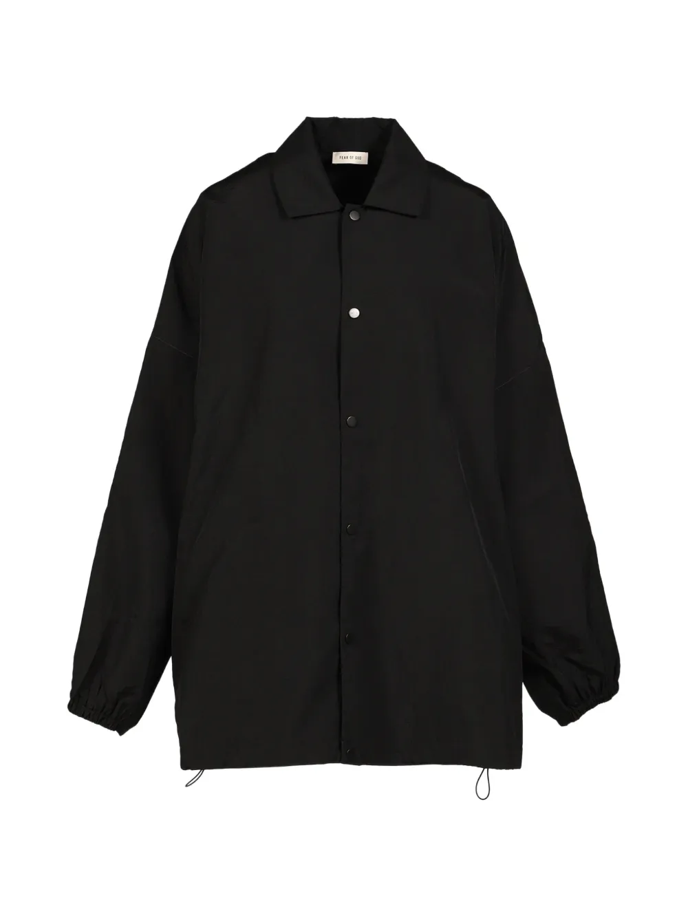 Fear Of God oversized logo-patch windbreaker - Schwarz