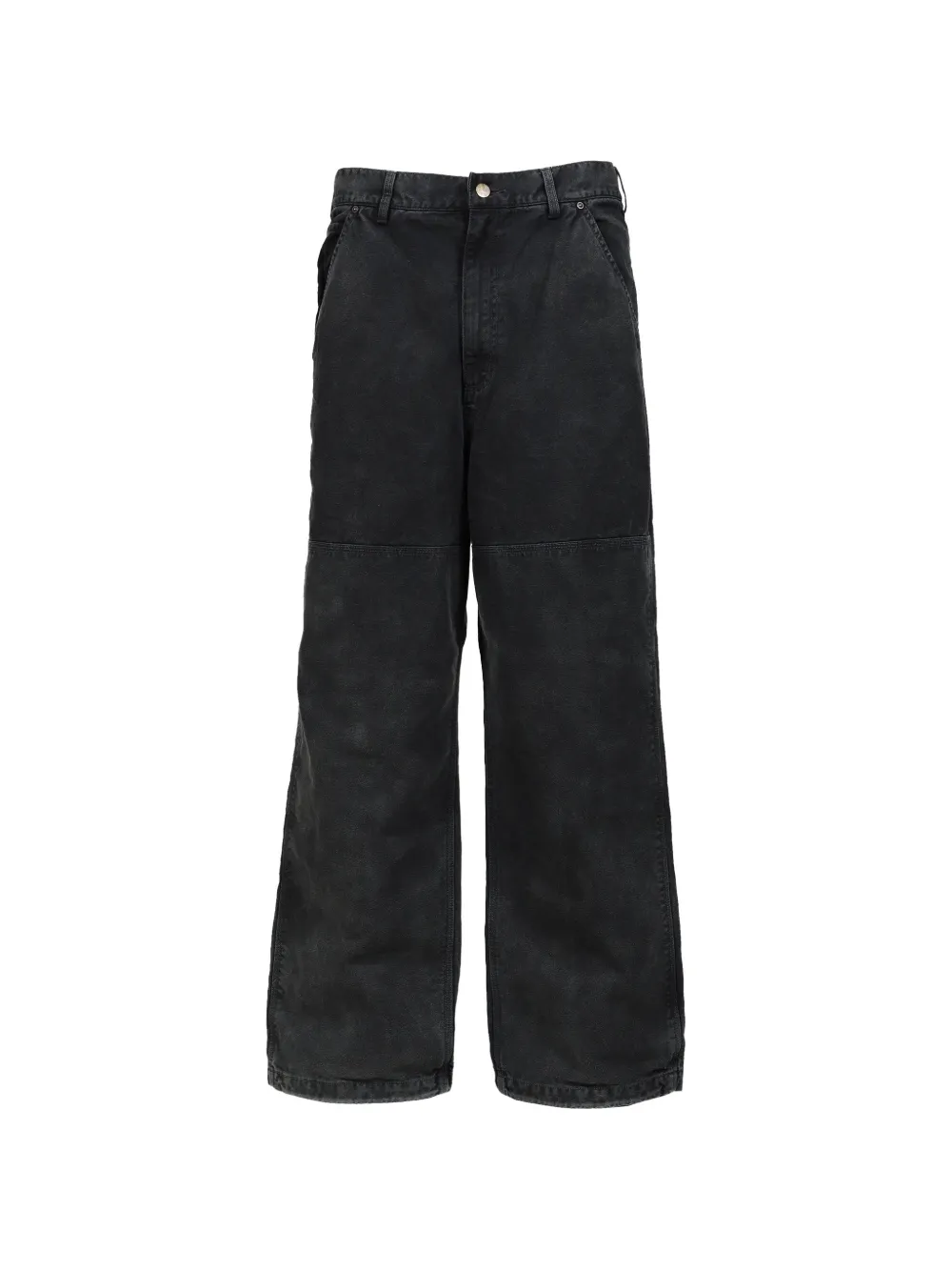 N.HOOLYWOOD bleached knee-patch trousers - Nero