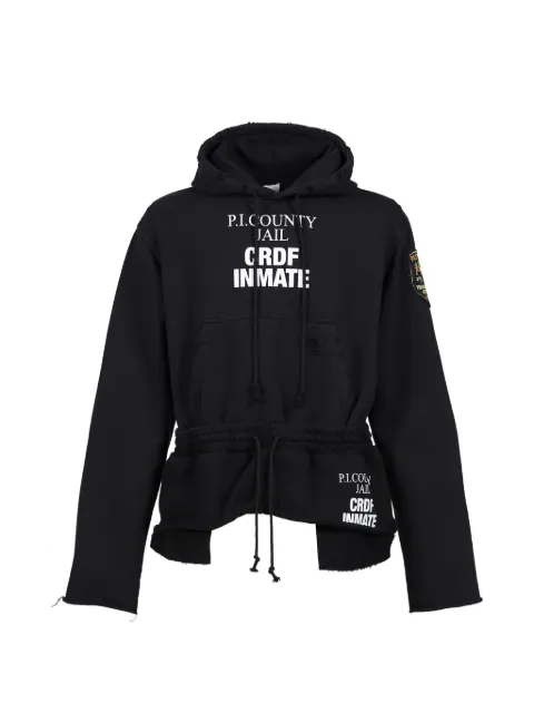 PROTOCOL INDEX distressed hybrid hoodie