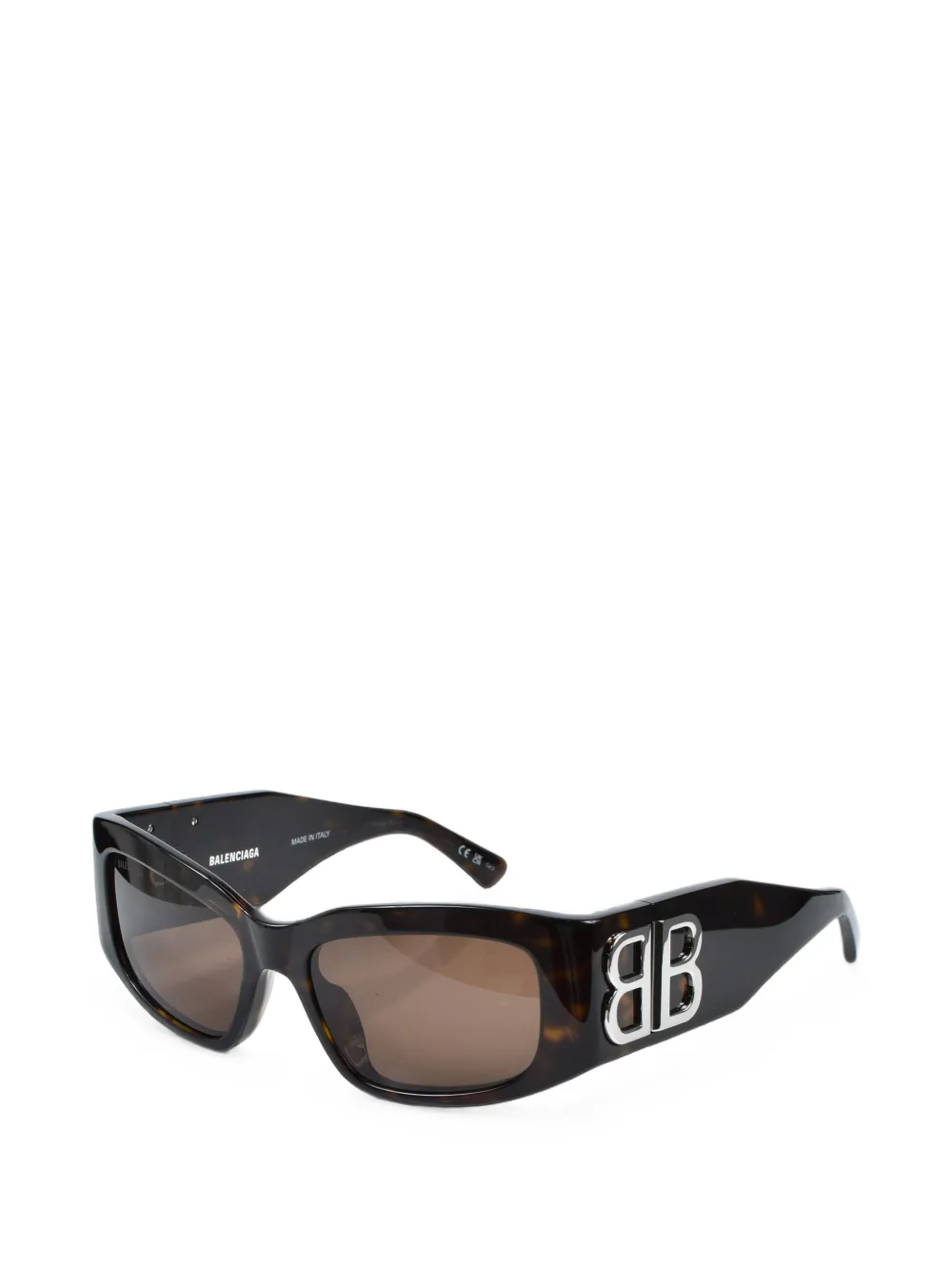 Balenciaga Eyewear Bossy BB zonnebril met rechthoekig montuur Bruin