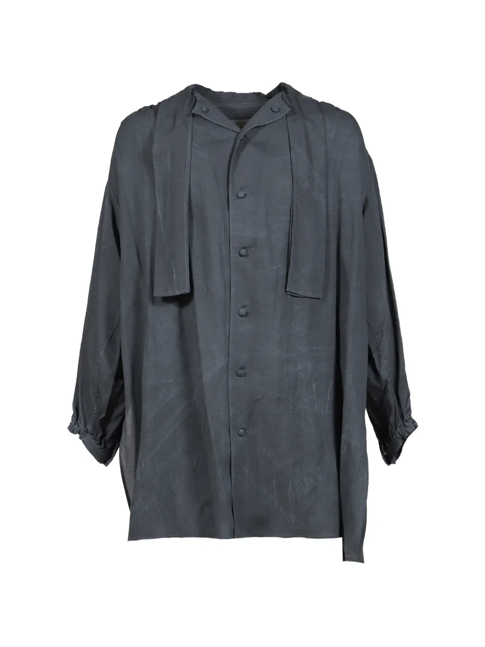 Yohji Yamamoto Camicia con arricciatura - Nero
