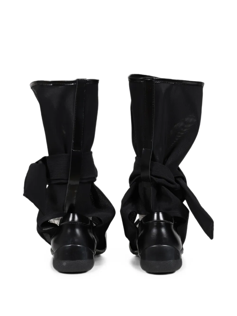 Open YY cut-out ankle boots Zwart