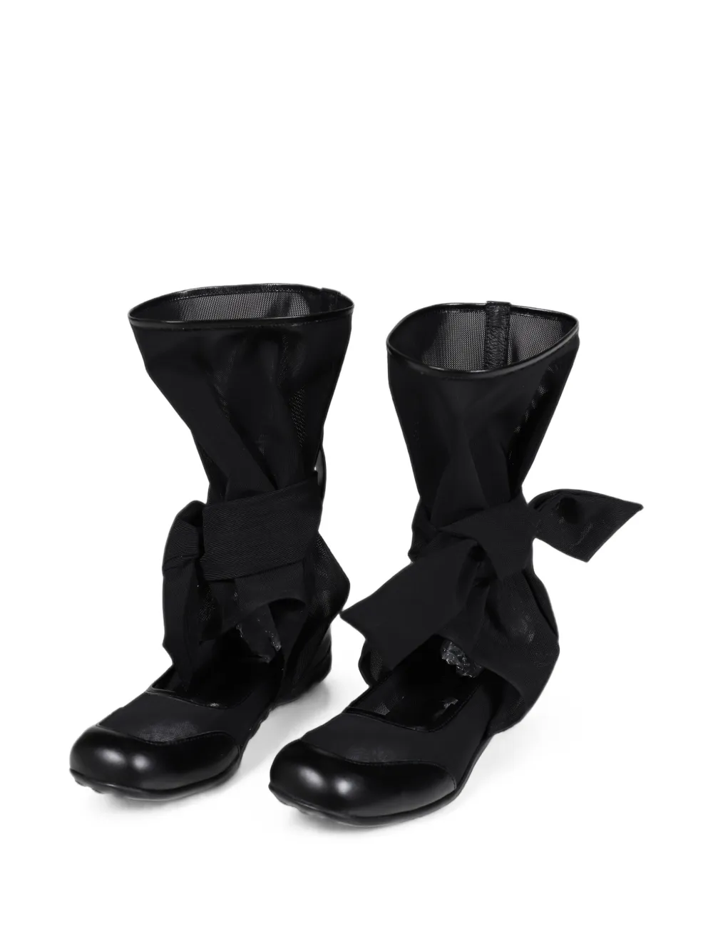 Open YY cut-out ankle boots Zwart