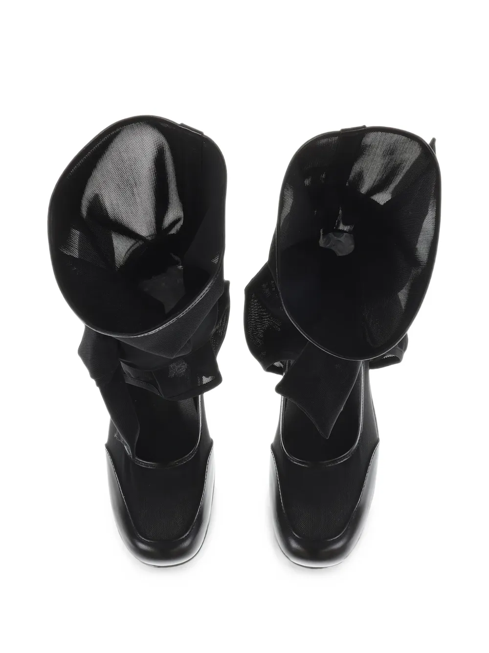 Open YY cut-out ankle boots Zwart