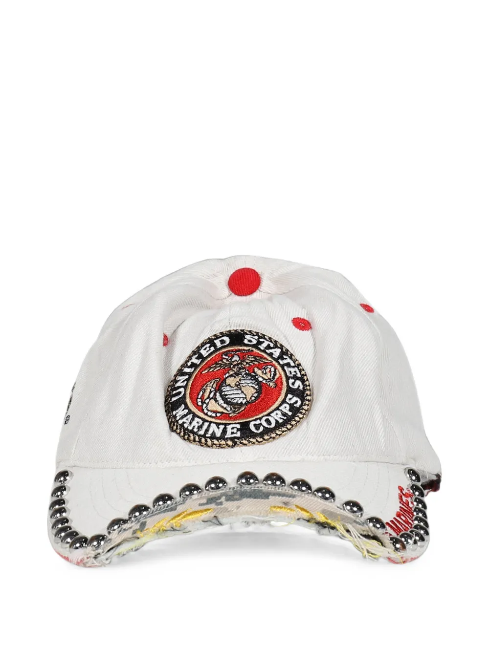 Joshua J. Scrap Cap studded baseball cap - Bianco