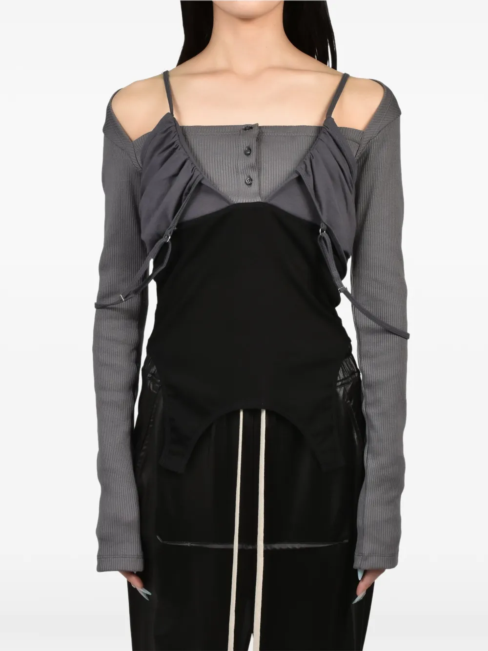 SRVC Studio layered cut-out top