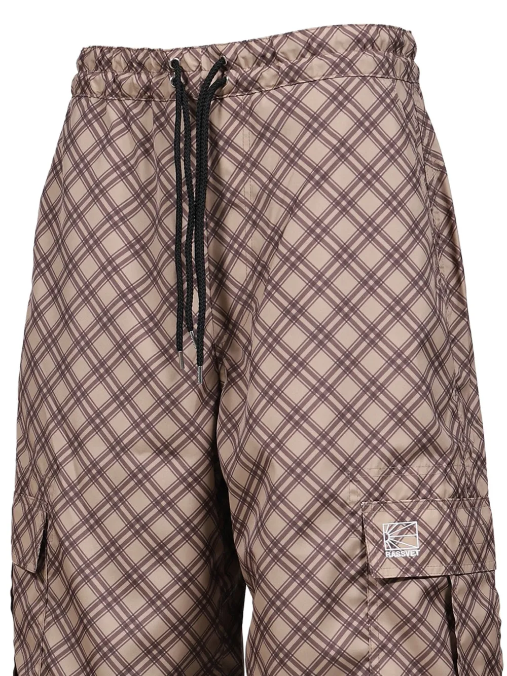 RASSVET Cargo broek met tartan-ruit Bruin