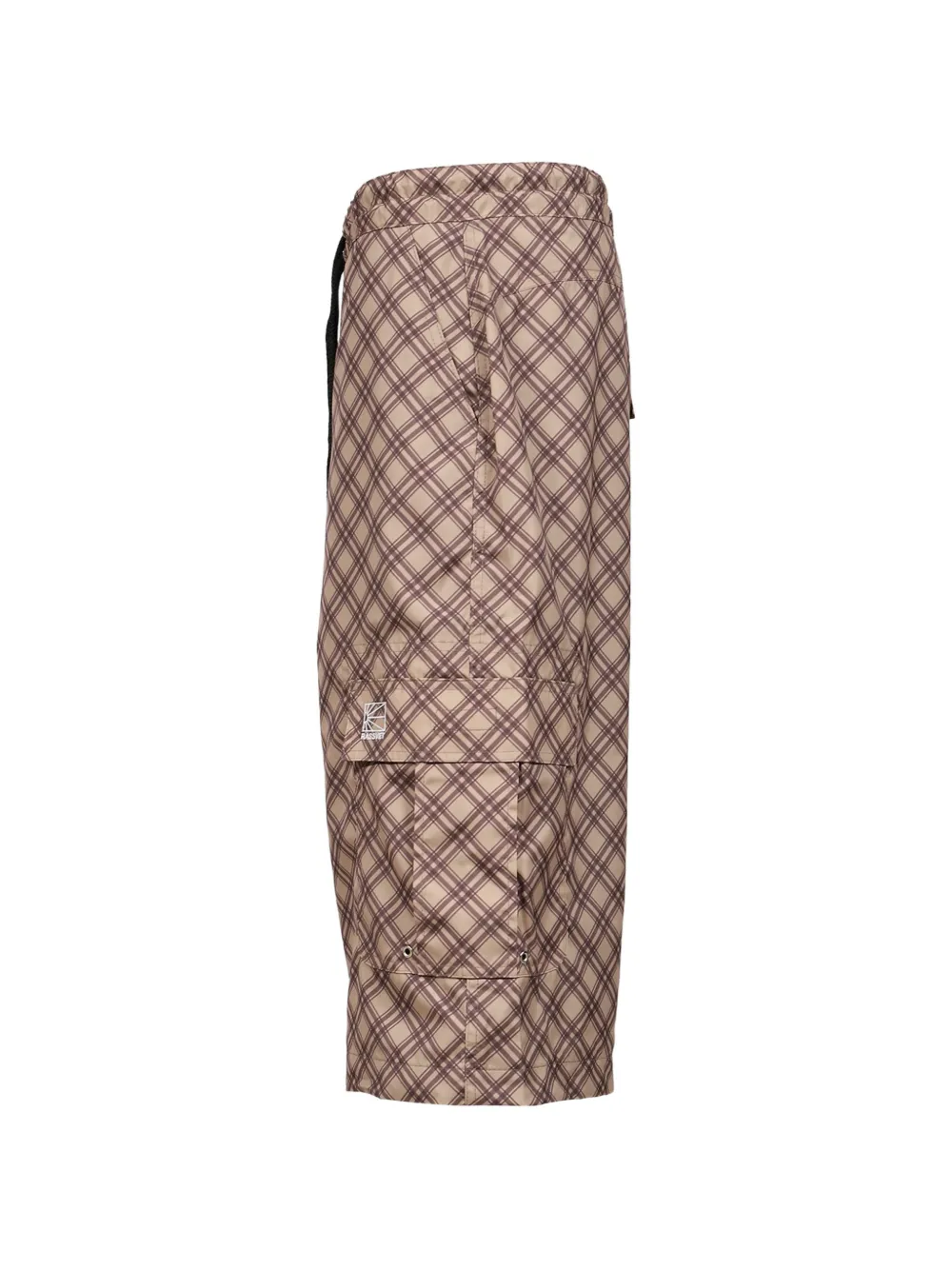RASSVET Cargo broek met tartan-ruit Bruin