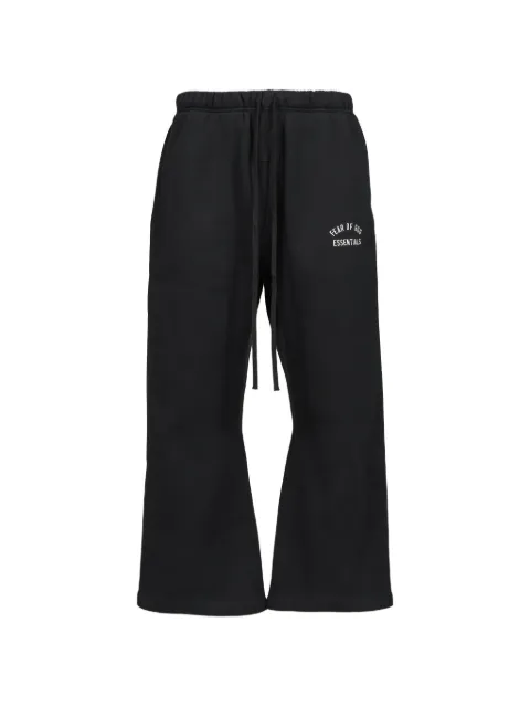ESSENTIALS logo-print flared trousers