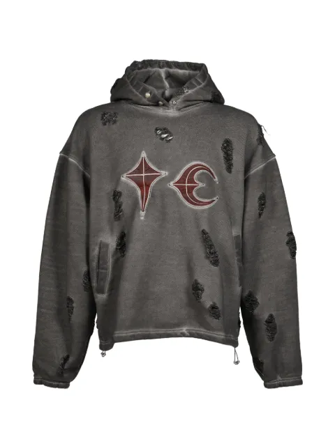 THUG CLUB Rock distressed hoodie