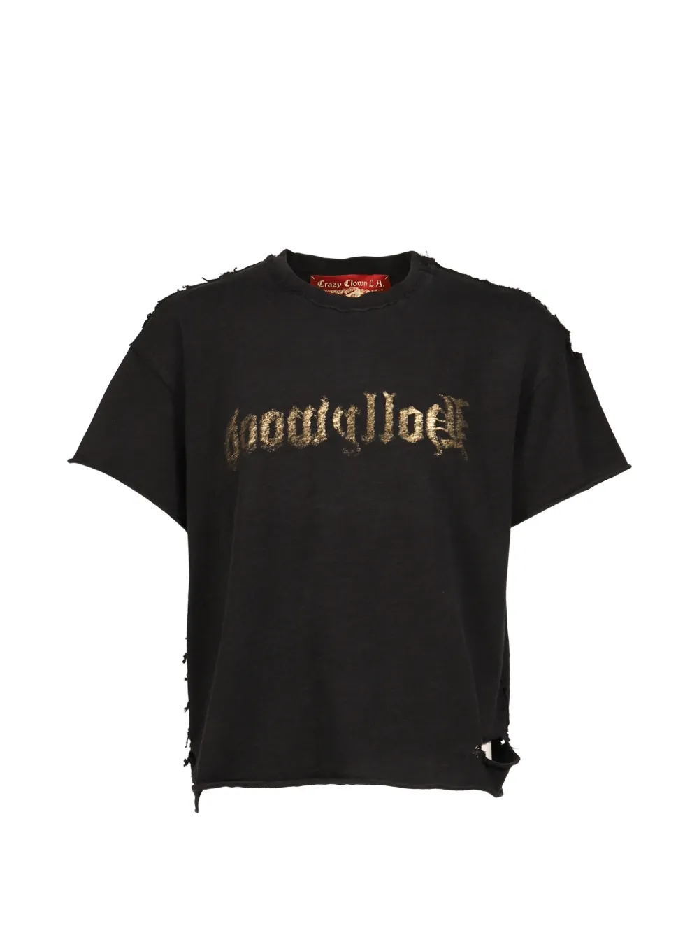 Crazy Clown L.A. distressed graphic-print T-shirt - Nero
