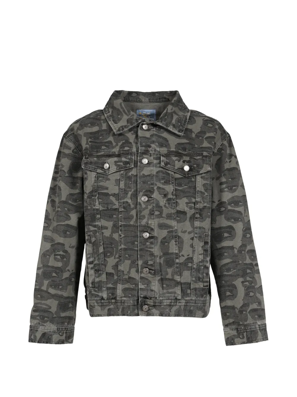 KidSuper Jeansjacke mit Camouflage-Print - Grau