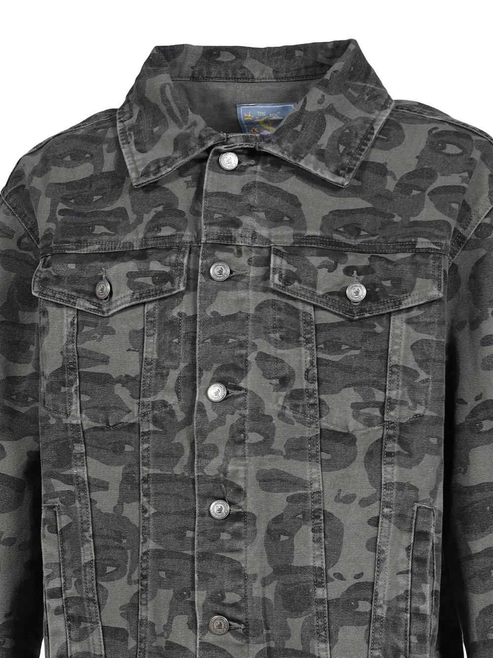KidSuper Denim jack met camouflage Grijs