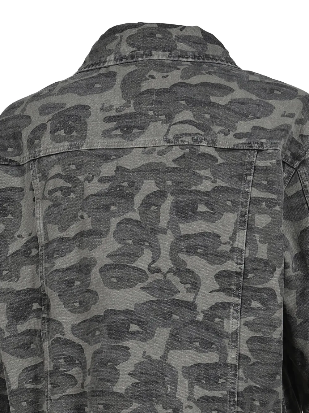 KidSuper Denim jack met camouflage Grijs