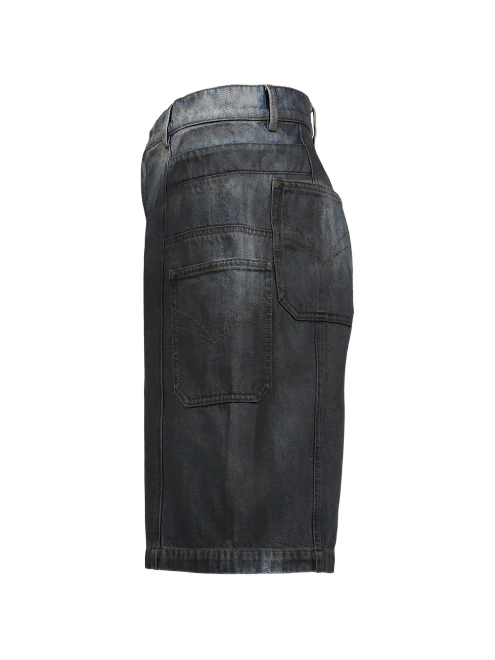 Feng Chen Wang Denim shorts met kleurverloop Blauw