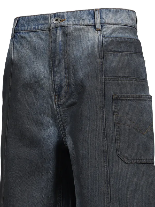 Feng Chen Wang gradient-effect Denim Shorts | Blue | FARFETCH