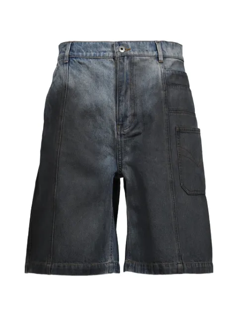 Feng Chen Wang gradient-effect denim shorts
