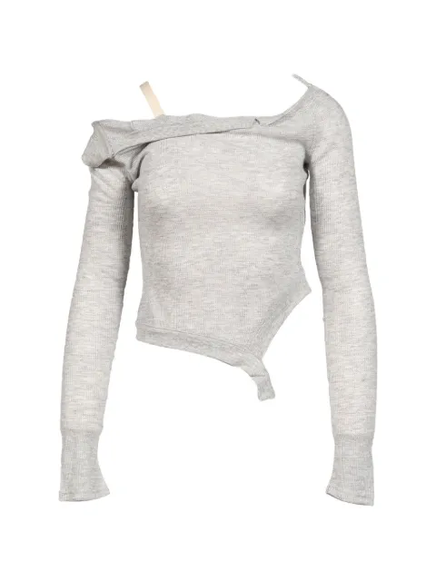 GLOWNY Demi Soft Breeze asymmetric off-shoulder top