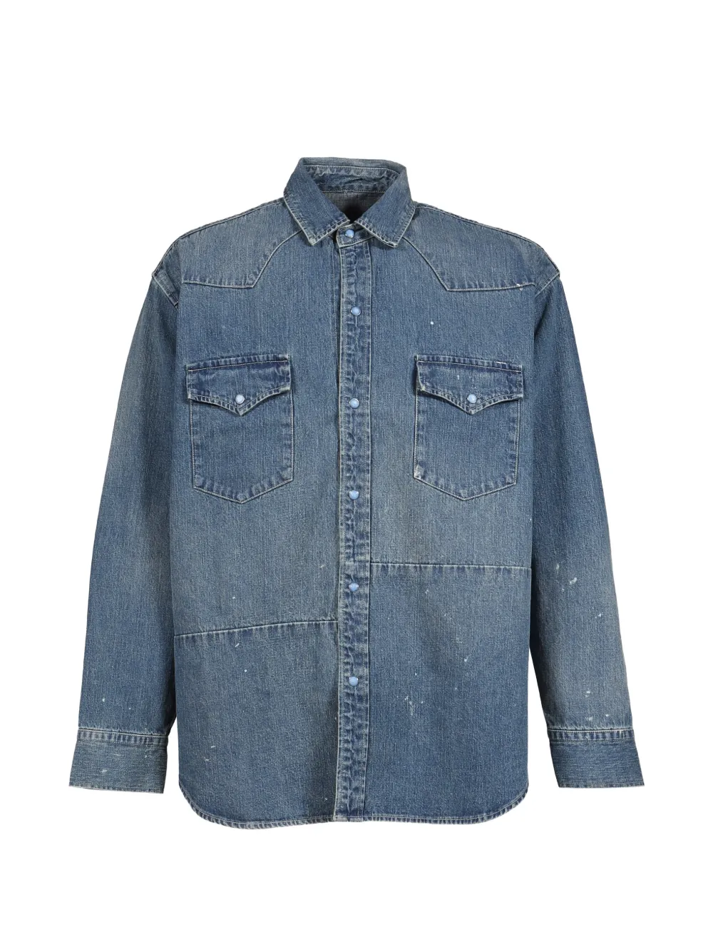 PORTER CLASSIC Breakfast Western shirt - Blau