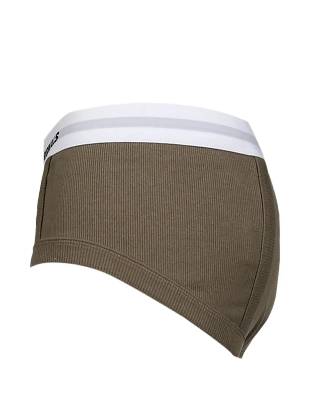 Natasha Zinko Ribgebreide slip met logoband Groen