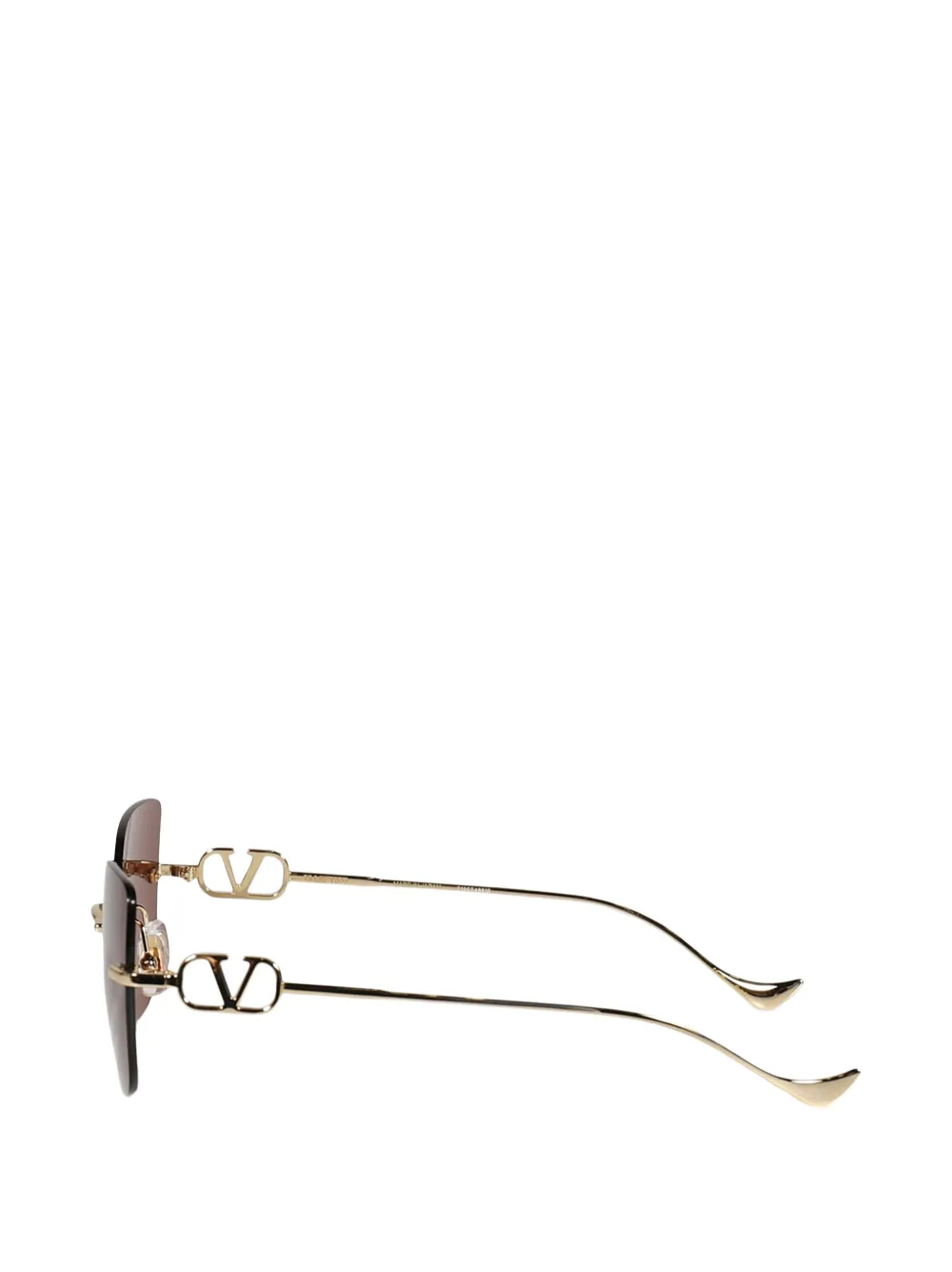 VALENTINO GARAVANI EYEWEAR VLogo zonnebril met randloos montuur Goud