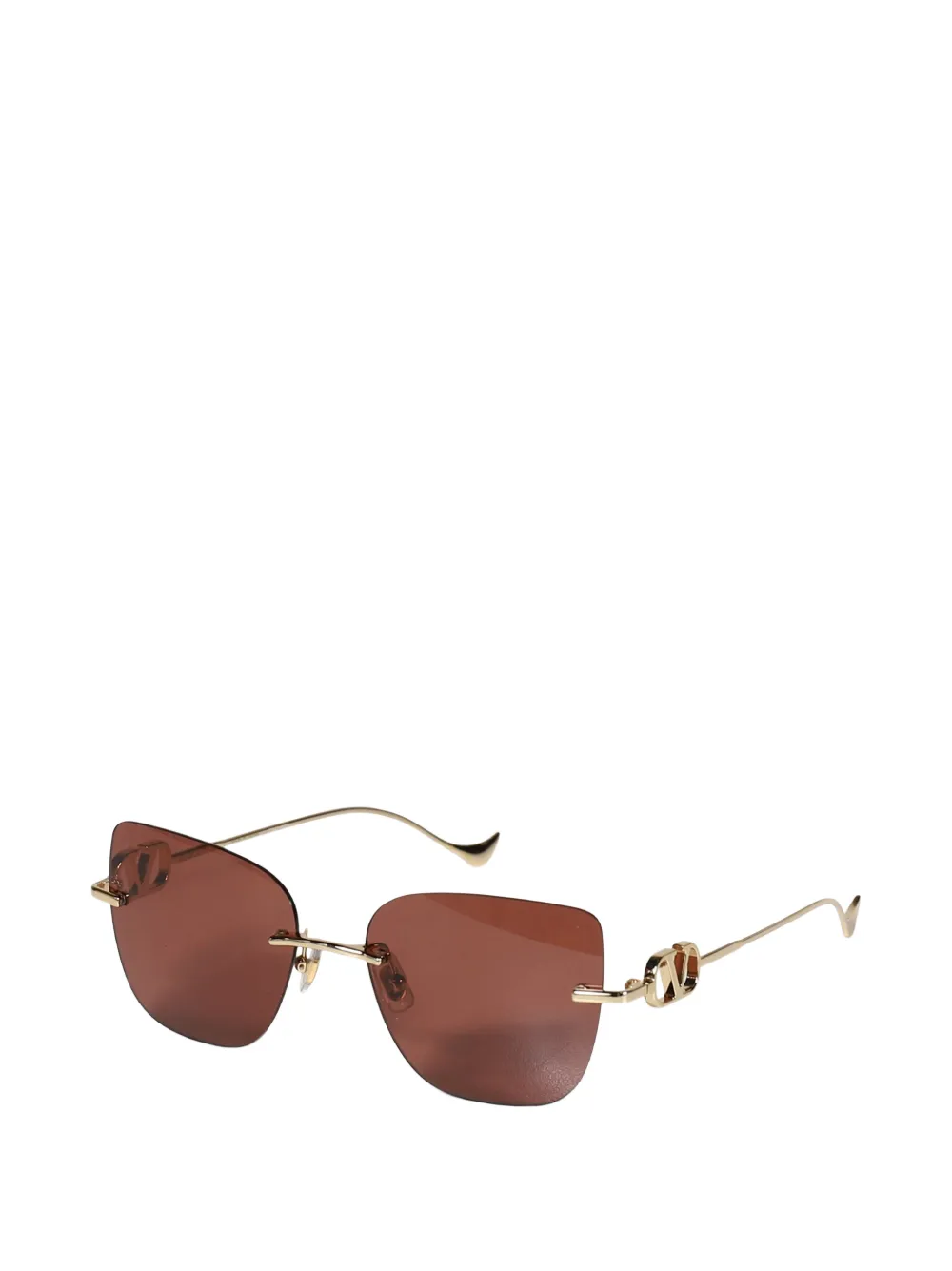 VALENTINO GARAVANI EYEWEAR VLogo zonnebril met randloos montuur Goud