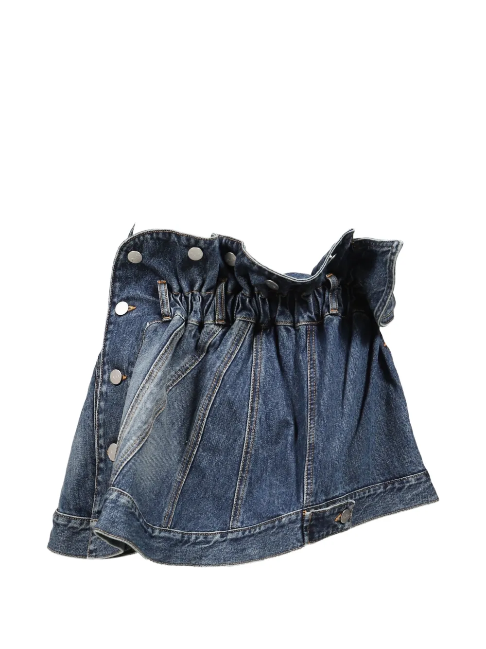 August Barron belted asymmetric mini skirt - Blu