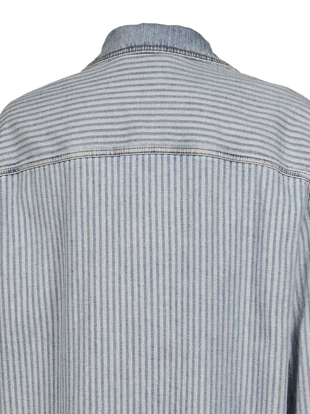 Marni Gestreept denim shirtjack Blauw