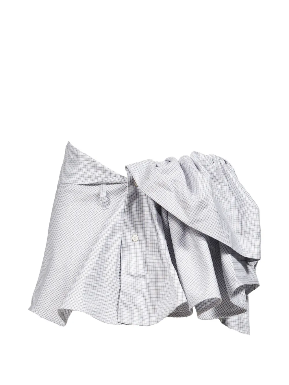 August Barron belted peplum mini skirt - Blau