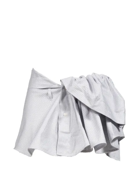 August Barron belted peplum mini skirt