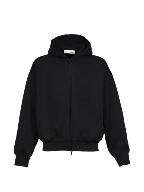 ESSENTIALS logo-print zip-up hoodie