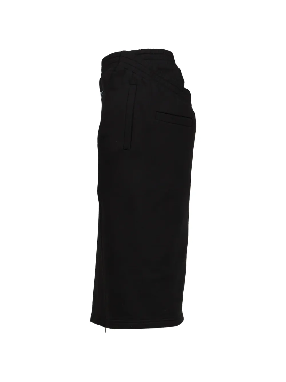 SRVC Studio Home Office midi-rok met rits en grafische print Zwart