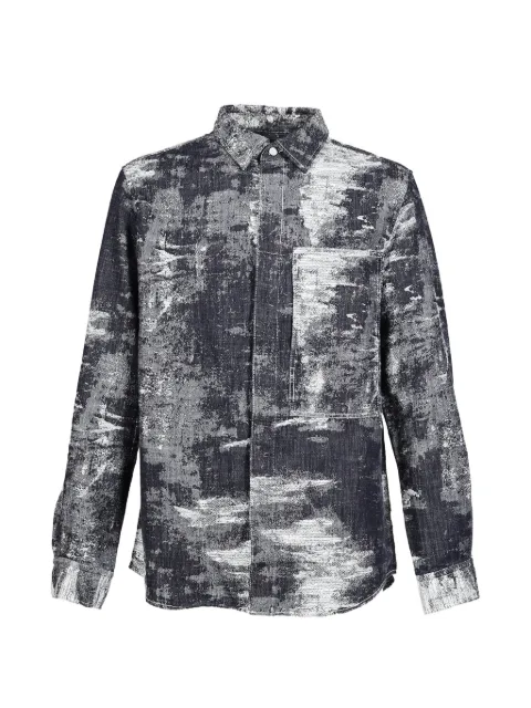 Taakk faded-effect long-sleeve shirt