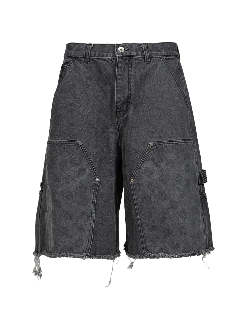 JUN/NAKAYAMA PAISLEY CARPENTER SHORTS / BLK - Grau
