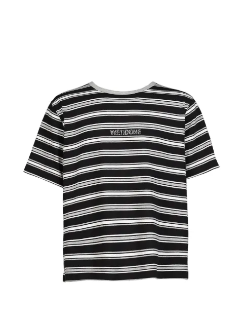 We11done rhinestone-embellished striped T-shirt