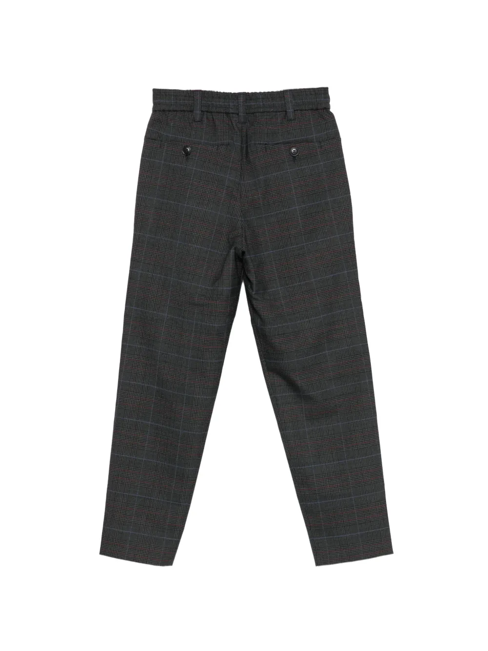 Emporio Armani Kids Tweed geruite broek Grijs