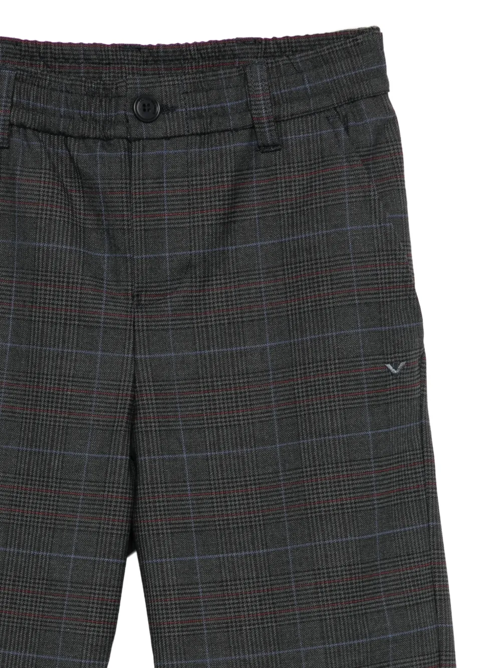 Emporio Armani Kids Tweed geruite broek Grijs