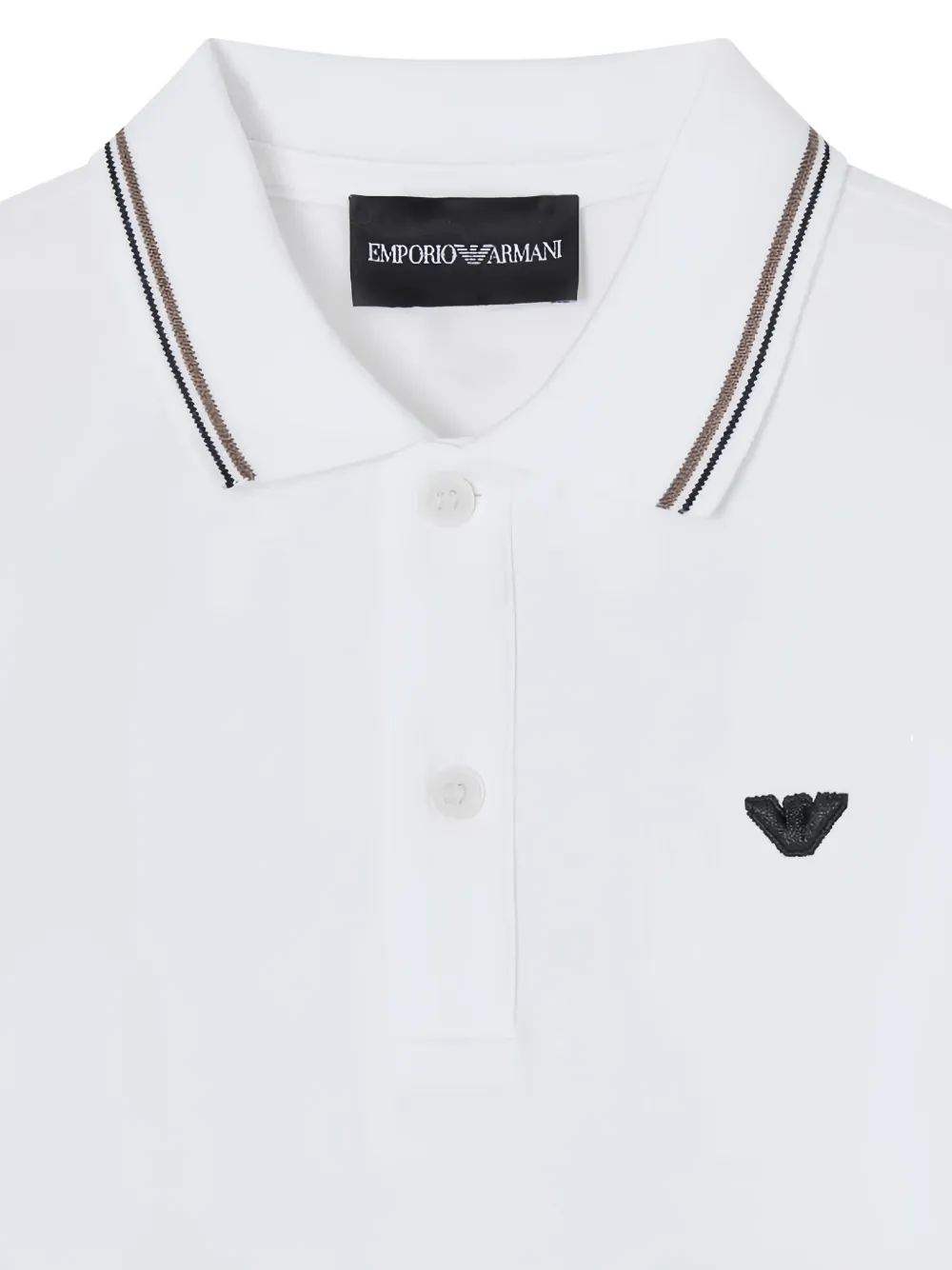 Emporio Armani Kids Poloshirt met lange mouwen Wit