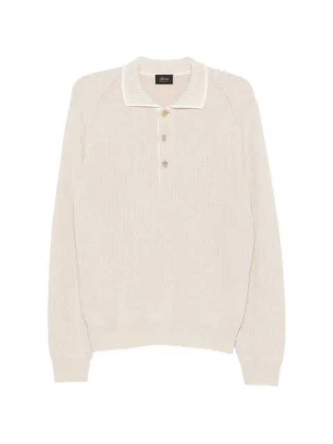 Brioni jersey con botones y cuello