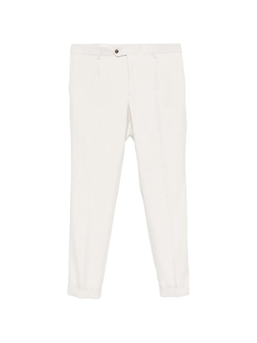 Barba pleated corduroy trousers Beige