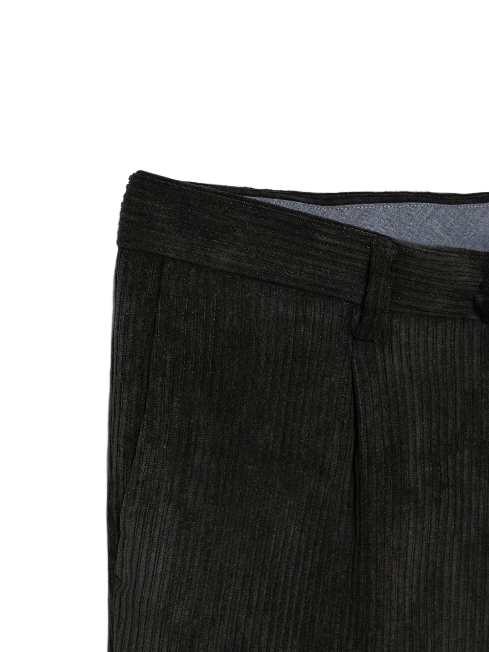 Barba corduroy-effect tailored trousers Zwart