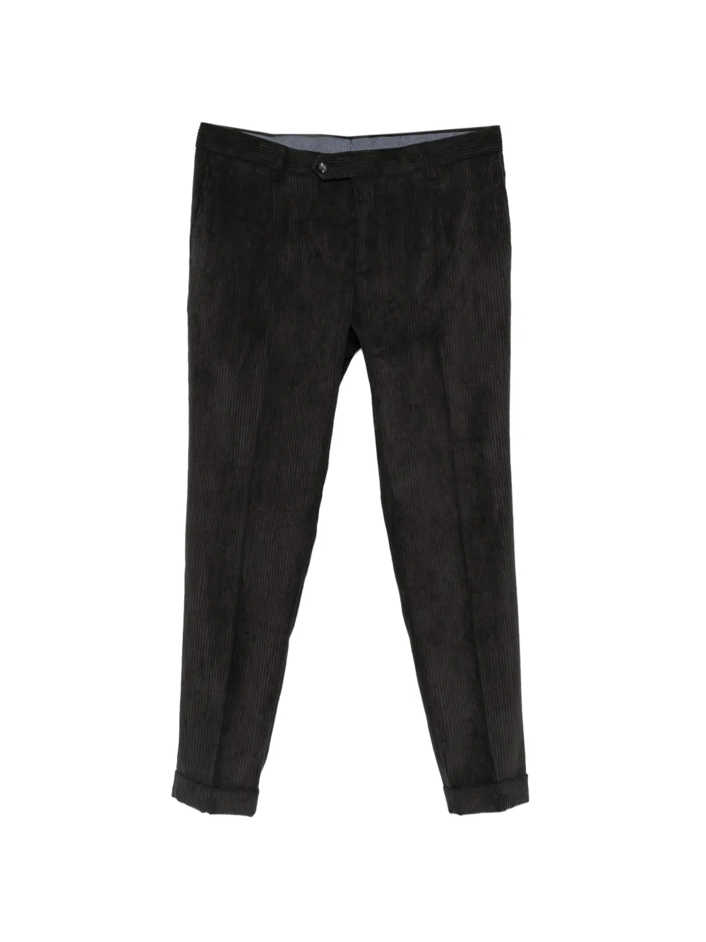 Barba corduroy-effect tailored trousers Zwart