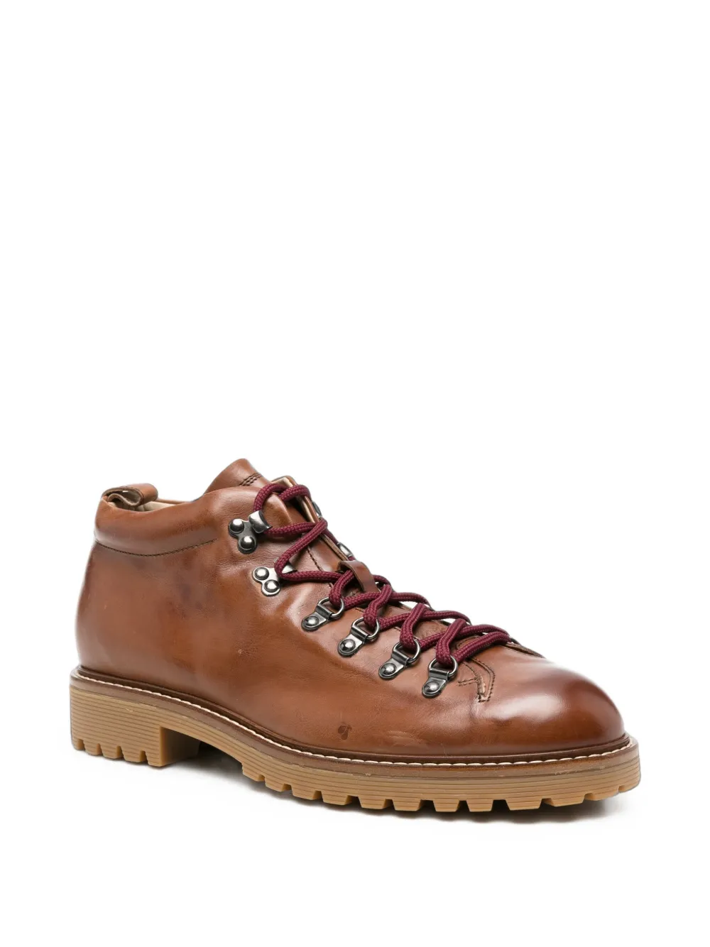 Eleventy lace-up leather hiking boots Bruin