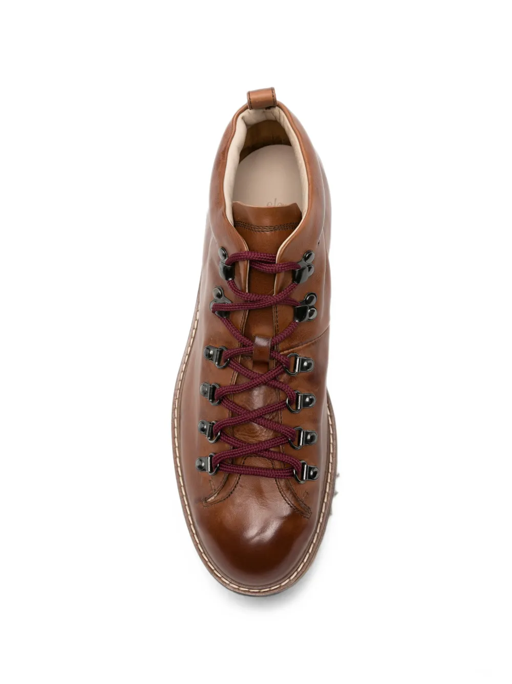 Eleventy lace-up leather hiking boots Bruin