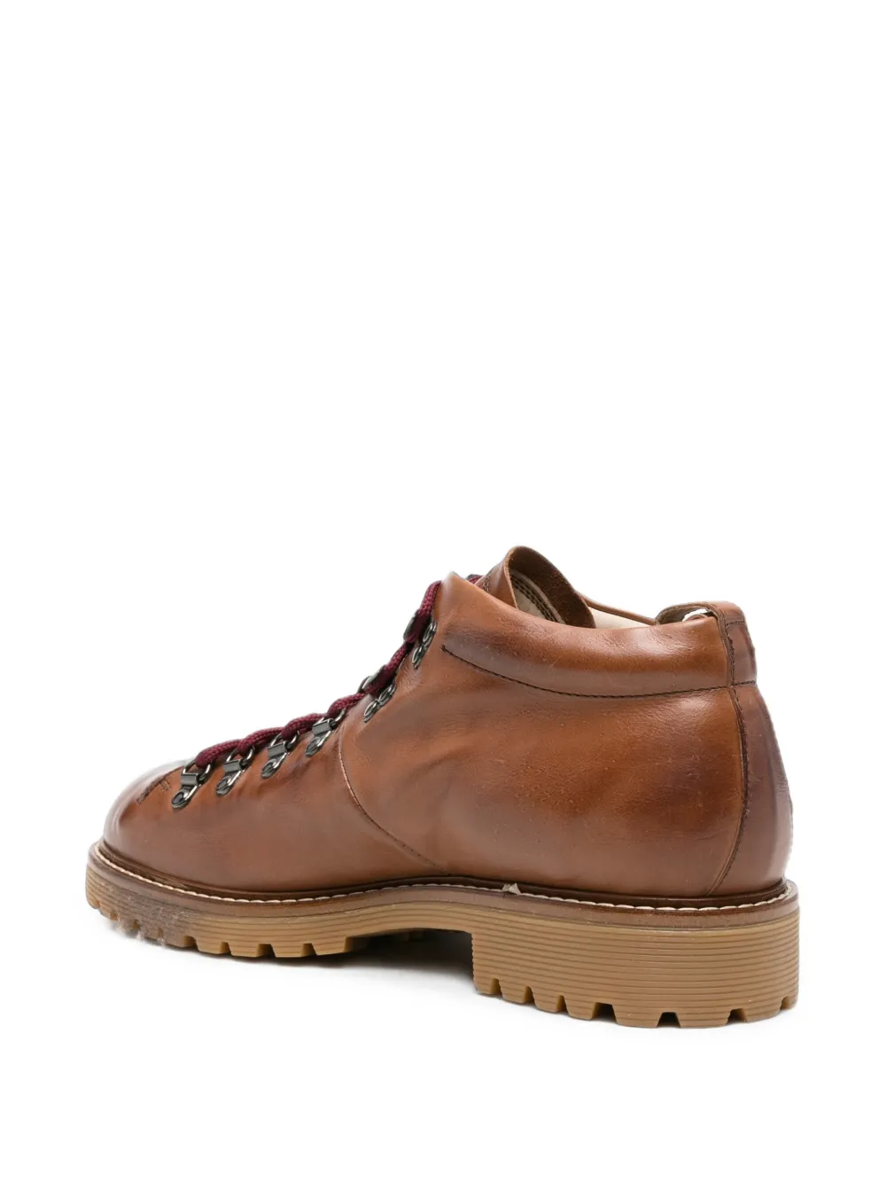Eleventy lace-up leather hiking boots Bruin