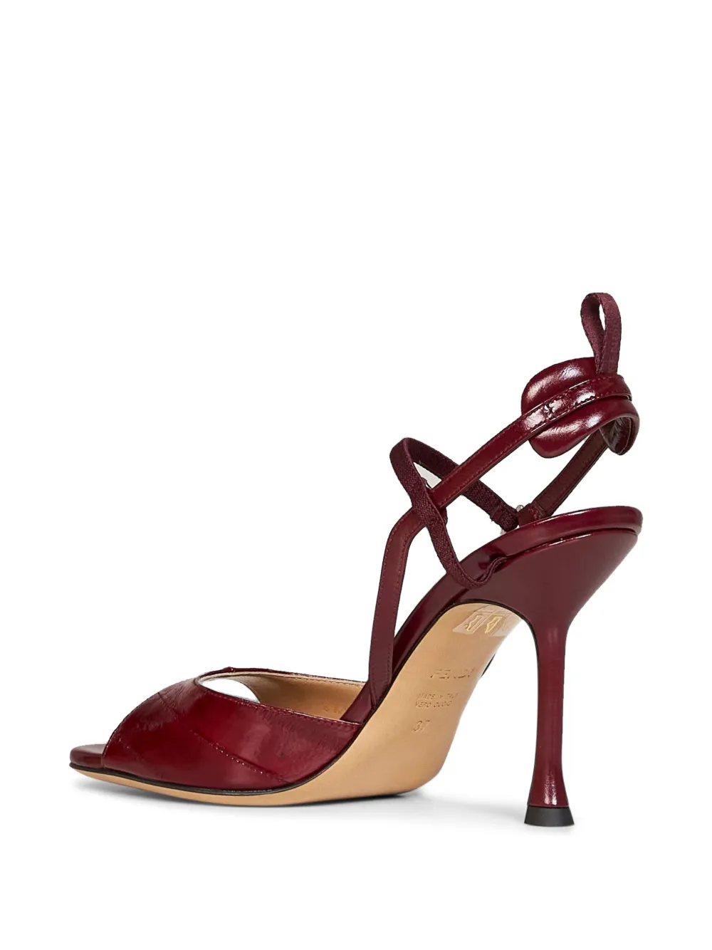 FENDI Very Colibrì leather sandals Rood
